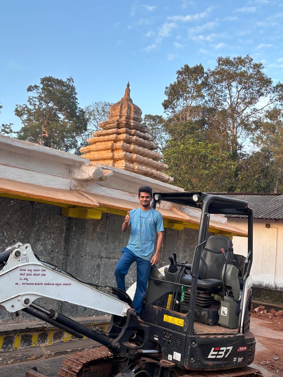 Subrahmanya involved in temple restoration work